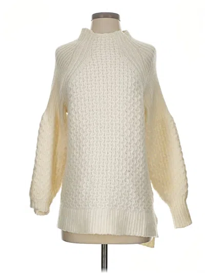 Pre-owned By Anthropologie Turtleneck Sweater In Ivory