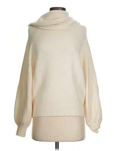 Pre-owned By Anthropologie Turtleneck Sweater In Ivory