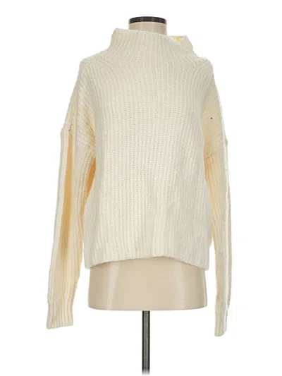Pre-owned By Anthropologie Turtleneck Sweater In Ivory