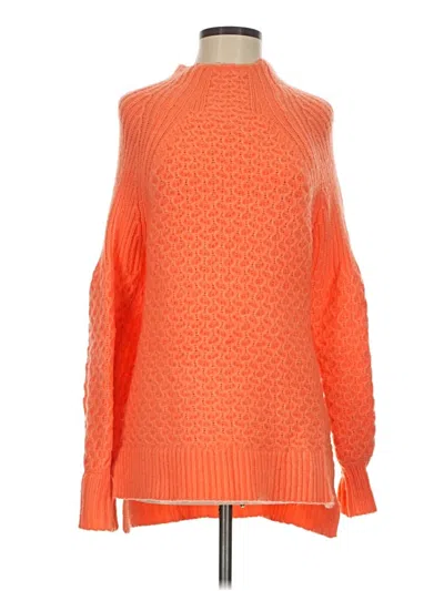 Pre-owned By Anthropologie Turtleneck Sweater In Orange
