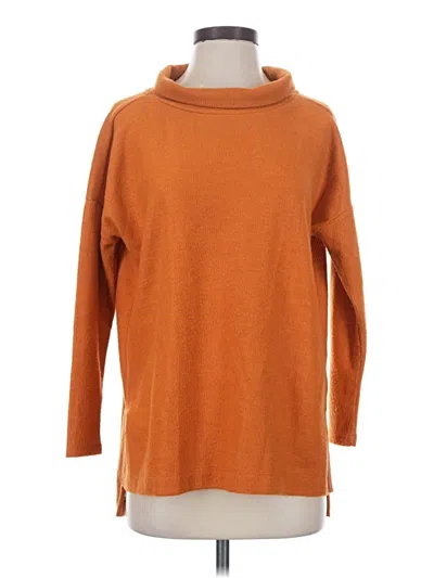 Pre-owned By Anthropologie Turtleneck Sweater In Orange