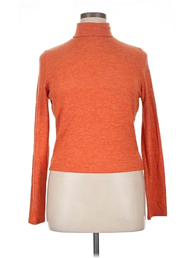 Pre-owned By Anthropologie Turtleneck Sweater In Orange