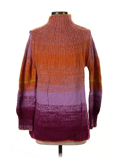 Pre-owned By Anthropologie Turtleneck Sweater In Purple