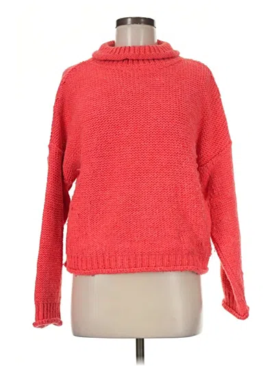 Pre-owned By Anthropologie Turtleneck Sweater In Red