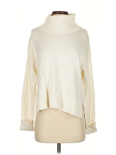 Pre-owned By Anthropologie Turtleneck Sweater In White