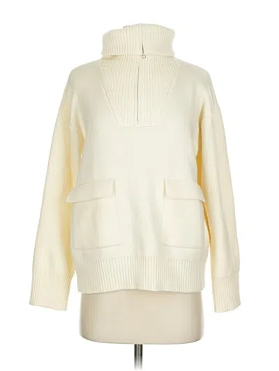 Pre-owned By Anthropologie Turtleneck Sweater In White