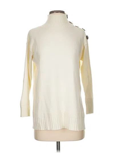 Pre-owned By Anthropologie Turtleneck Sweater In White