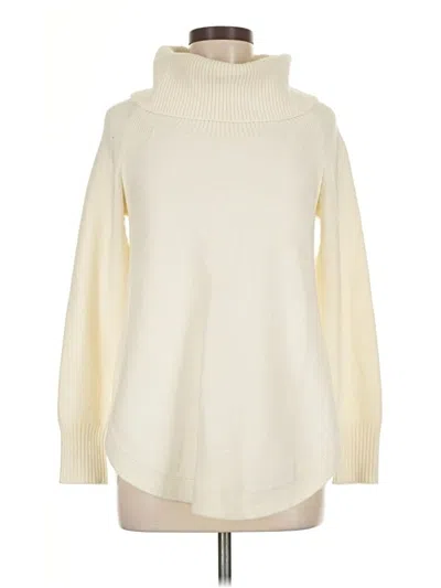 Pre-owned By Anthropologie Turtleneck Sweater In White