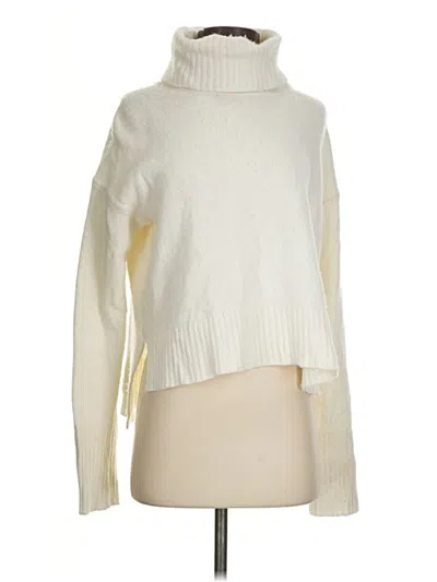 Pre-owned By Anthropologie Turtleneck Sweater In White