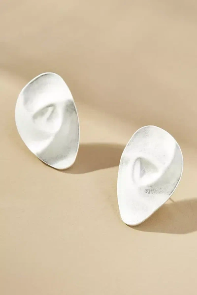By Anthropologie Twisted Bud Post Earrings In Silver