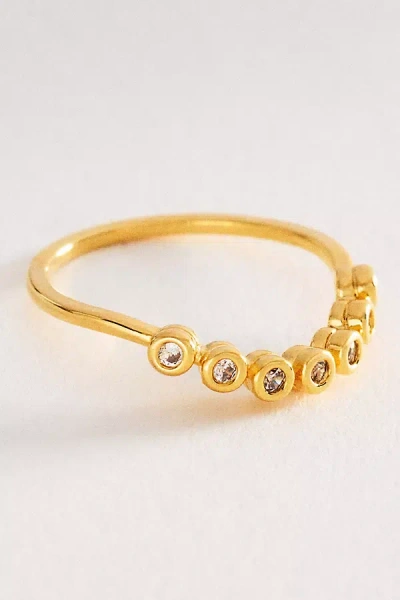 By Anthropologie Twisted Crystal Ring In Pattern