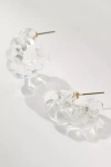 By Anthropologie Twisted Glass Hoop Earrings