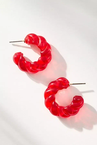 By Anthropologie Twisted Glass Hoop Earrings
