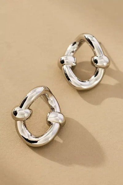 By Anthropologie Twisted Knot Huggie Earrings