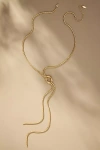 By Anthropologie Twisted Knot Lariat Necklace In Gold