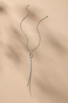 By Anthropologie Twisted Knot Lariat Necklace In Silver