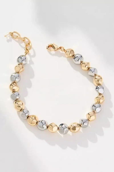 By Anthropologie Two-tone Beaded Bracelet In Gold