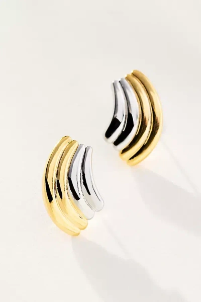 By Anthropologie Two-tone Curve Post Earrings