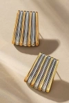 By Anthropologie Two-tone Linear Earrings In Gold