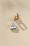 By Anthropologie Two-tone Square Huggie Hoop Earrings