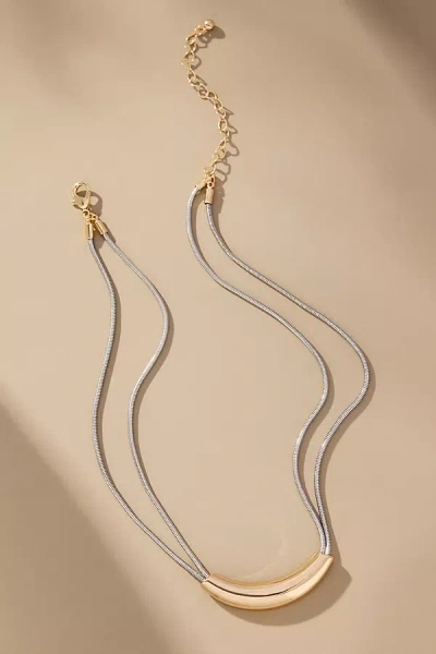 By Anthropologie Two-tone Tunnel Necklace In Gold