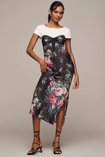 By Anthropologie Twofer Midi Slip Dress