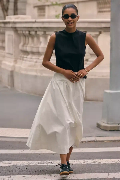 By Anthropologie Twofer Muscle Tank Midi Dress In Black