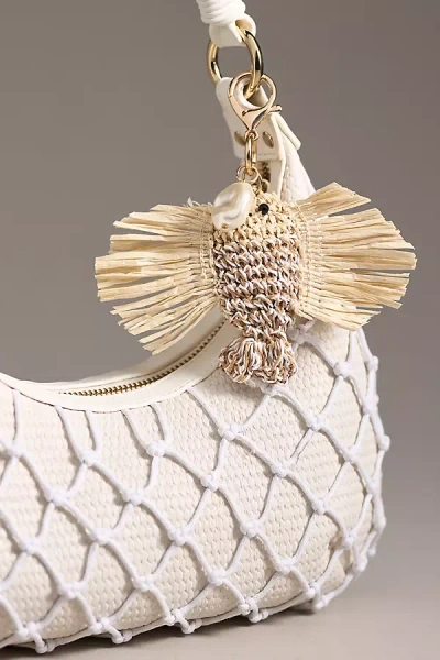 By Anthropologie Under The Sea Raffia Bag Charm In Sand