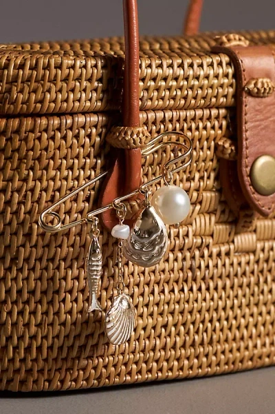 By Anthropologie Under The Sea Safety Pin Bag Charm In Yellow