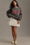 BY ANTHROPOLOGIE USA PATCH SWEATSHIRT