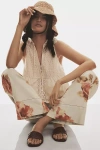 By Anthropologie V-neck Pointelle Knit Tank Top In Neutral
