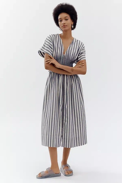 By Anthropologie V-neck Zip-front Midi Dress