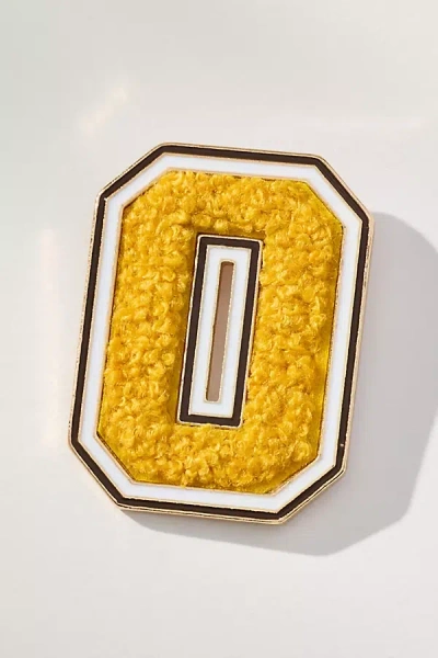By Anthropologie Varsity Monogram Brooch In Gold