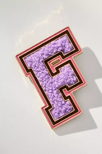 By Anthropologie Varsity Monogram Brooch In Pink
