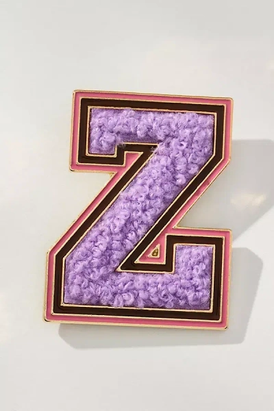 By Anthropologie Varsity Monogram Brooch In Pink