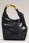 By Anthropologie Vegan Leather Gilded Shoulder Bag In Black