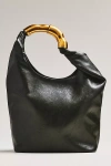 By Anthropologie Vegan Leather Gilded Shoulder Bag In Green