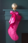By Anthropologie Velvet Bow Stocking