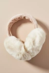 By Anthropologie Velvet Fuzzy Earmuffs In White