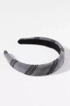 By Anthropologie Velvet Puff Headband In Gray