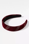 By Anthropologie Velvet Puff Headband In Purple