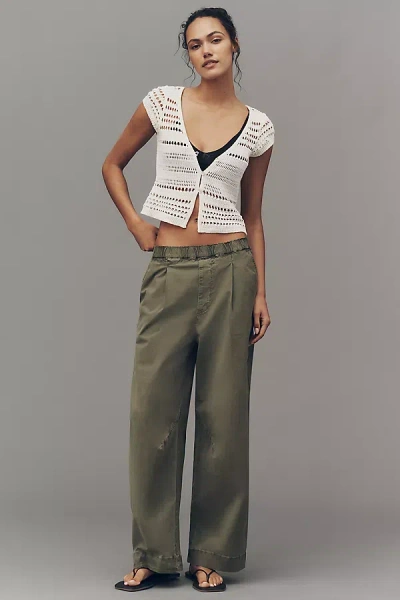 By Anthropologie Vintage Foldover Pants In Green