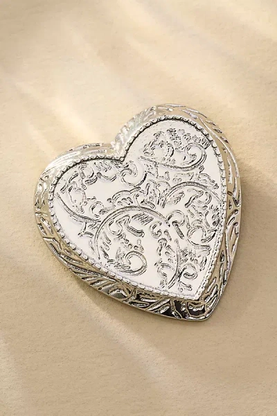 By Anthropologie Vintage Heart Brooch In Silver