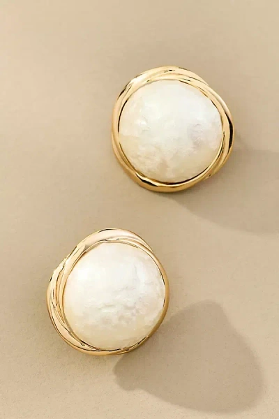 By Anthropologie Vintage-inspired Pearl Post Earrings In White