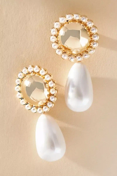 By Anthropologie Vintage Pearl Drop Earrings In White