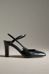 By Anthropologie Vintage Square-toe Slingback Heels In Black