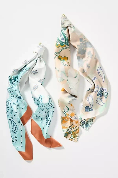By Anthropologie Wallpaper Floral Hair Scarves, Set Of 2