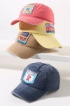 By Anthropologie Washed Cotton Nautical Baseball Cap In Blue