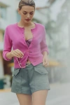 By Anthropologie Washed Utility Shorts In Green