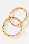 By Anthropologie Water-resistant Beaded Stretch Bracelet In Gold